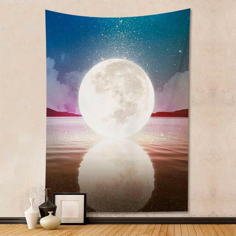 Tapestry beautiful starry sky moon room decoration home life wall hanging background cloth