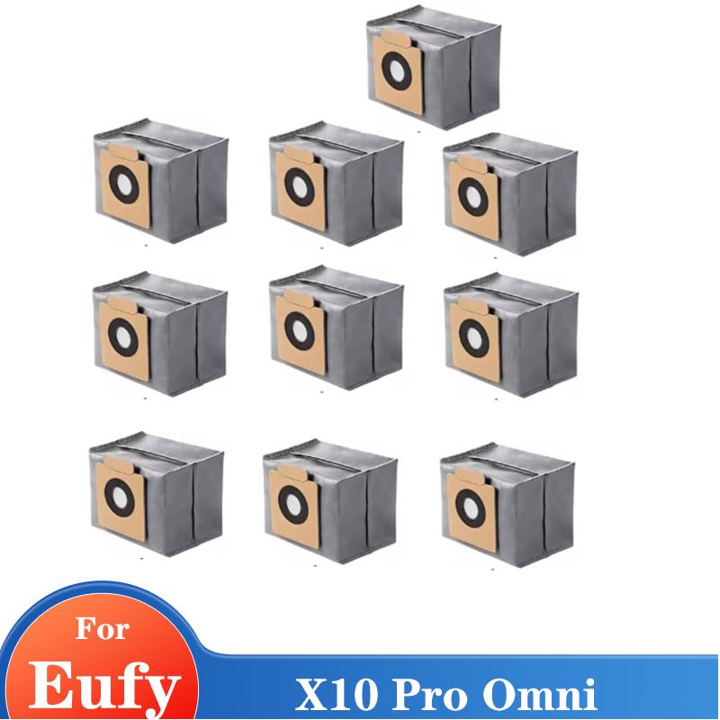 Replacement Parts For Eufy X10 Pro Omni Main Brush Mop Cloth Side Brushes HEPA Filters Dust Bags