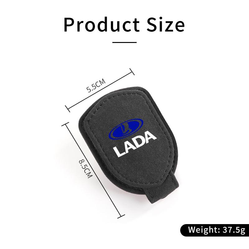 Car Mounted Suede  Sun Visor Leather Glasses Clip For Lada Vesta Niva Samara Kalina Largus Priora Xray Granta
