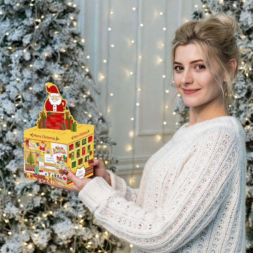 Christmas Themed Santa Gift Bank With Coin Slot For Holiday Celebrations And Decorations