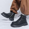 Neue Outdoor-Bergsteiger-Rhabarberstiefel mit erhöhtem, dicksohligem Martin-Stiefel, vielseitige, trendige Workwear-Stiefel 66621-H