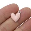 10Pcs Silver Plated Enamel Red Heart Charms Pendant For Jewelry Making Earrings Bracelet Necklace Accessories Diy Findings
