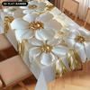 1Pcs Elegant Platinum Flower Polyester Tablecloth Wedding Birthday Party Decoration Dining Table Party Decoration Tablecloth