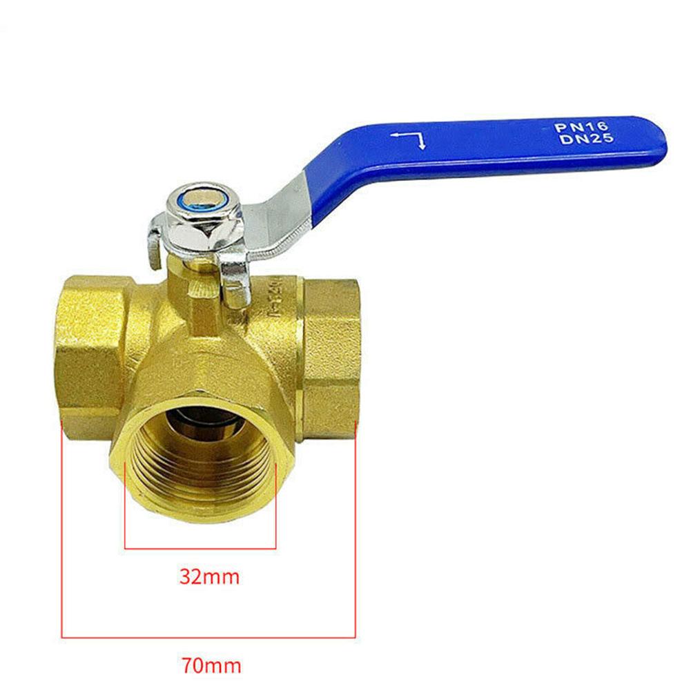 Robinet Sferic cu 3 Căi de 1 Inch Robinet Sferic Robinet Sferic din Cupru Pentru Apă Ulei Gaz