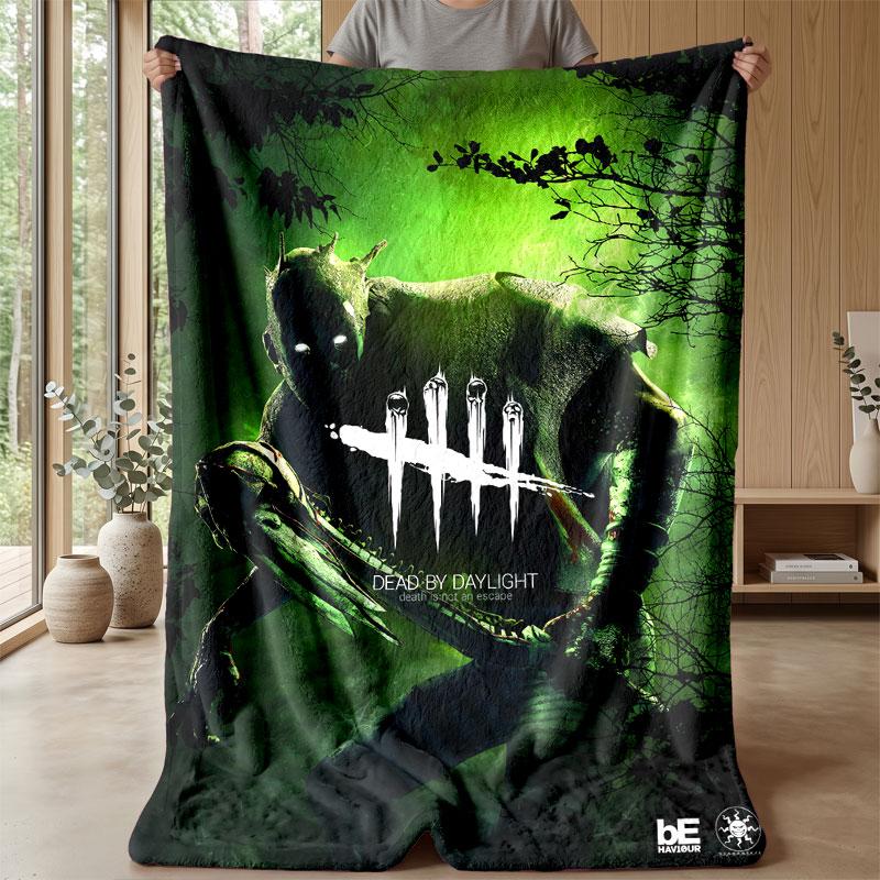 Měkká flanelová deka Lehká útulná Pokrývka do ložnice obývacího pokojeDead by Daylight