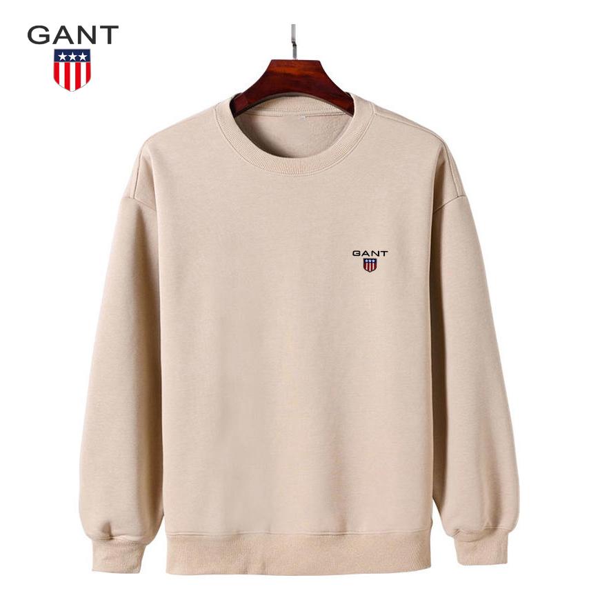 Gant Men's and Women's Autumn and Winter Embroidered Round Neck Pullover, Casual Sports Running Pullover
