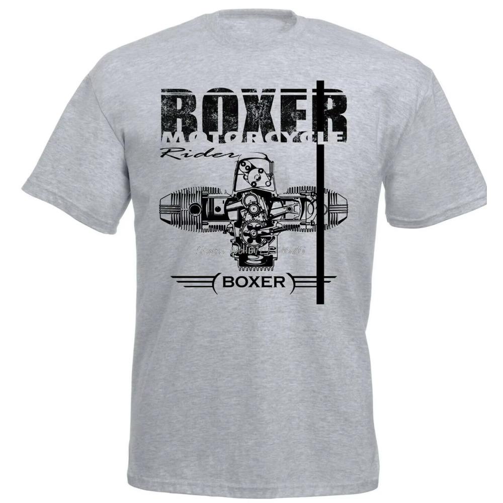 Silnik Motocyklowy Boxer Koszulka Wyścigowa Motocyklowa Moda z Krótkim Rękawem Casual T-shirt Męska Bawełniana Koszulka Streetwear Harajuku
