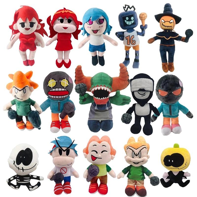 Friday Night Funkin Pico Peluche Giocattolo Carino Morbido Bambola Imbottita Decorazione per la Casa Cuscino Regalo per Bambini e Fan