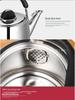 European Style Whistling Kettle - Thickened Stainless Steel for Induction and Gas Stoves, Angled Spout, Universal Design