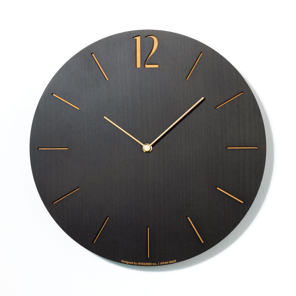 

Interzero CHAMBRE PROUD CLOCK BLACK Wall Clock Radio Controlled Clock Black CH-065BK чёрный