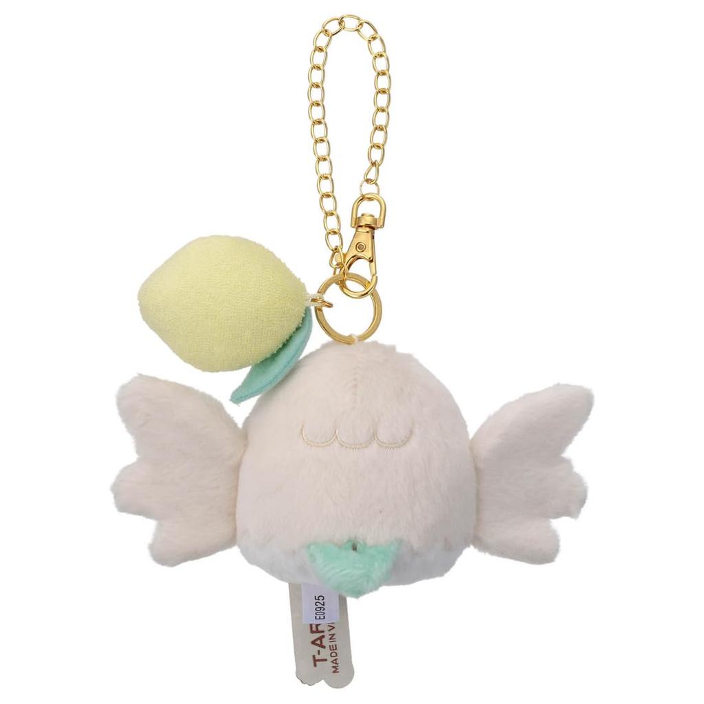 Takara Tomy Arts Pokémon PokéPiece Plush Mascot with Chain (Colorful Ver.) Rowlet Plush Toy, Approx. 16cm Wide