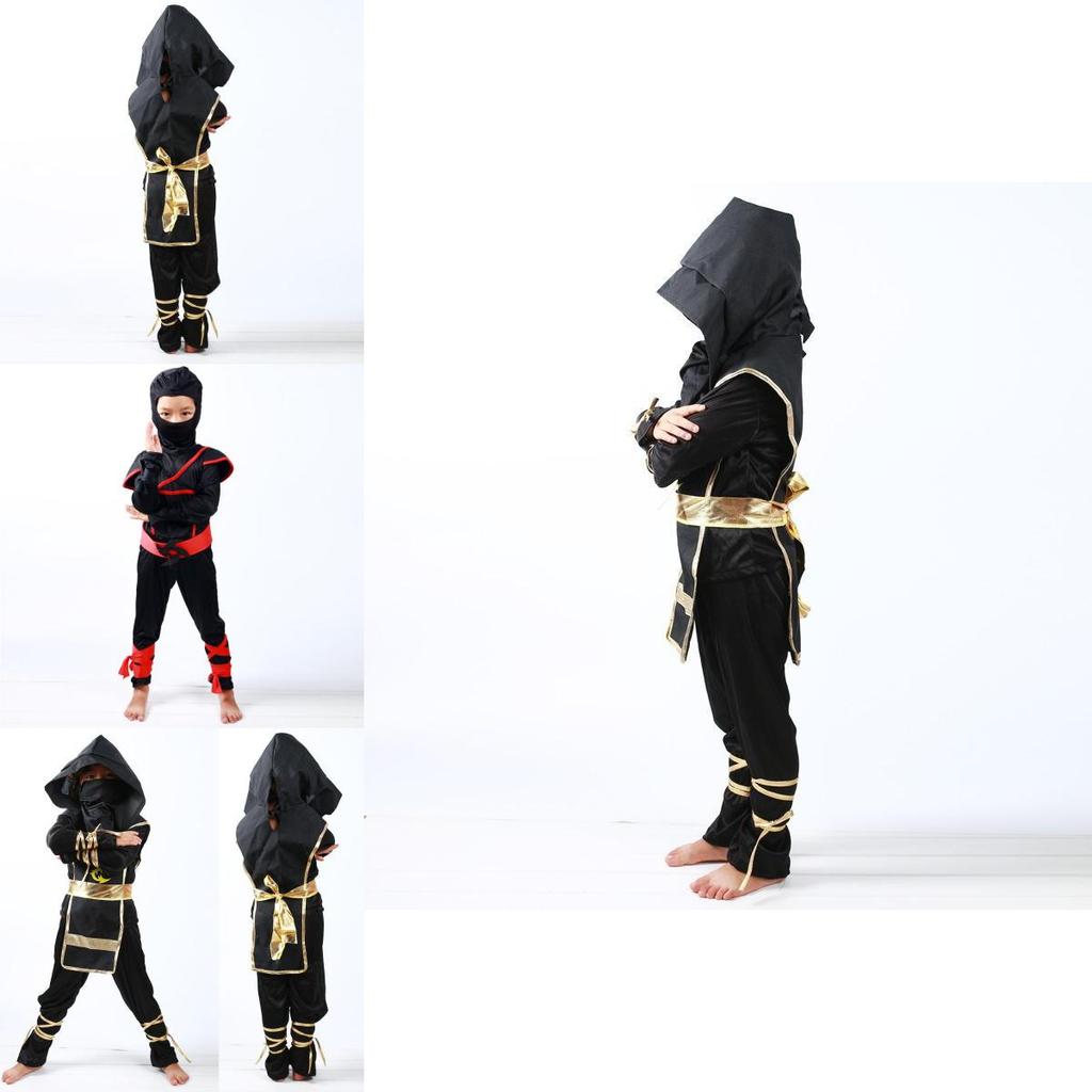 Authentic Japanese Warrior Boys Kids Ninja Assassin Fancy Dress Costume For Parties