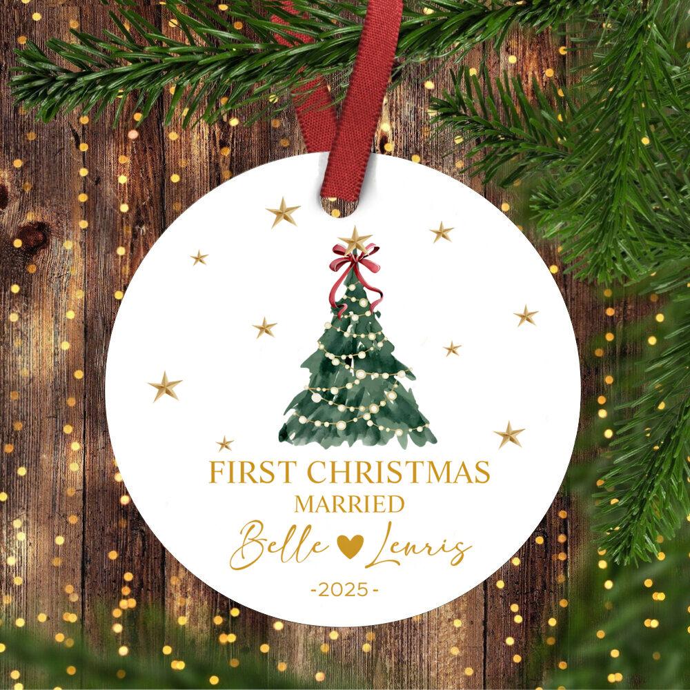 Personalised 1st Christmas As Mr and Mrs Ornament First Christmas As Mr and Mrs Bauble 1st Christmas Married Ornament