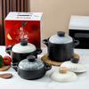 Simple and Creative High-end Light Luxury with Gift Box Set Chaozhou Heat-resistant Casserole Soup Depth and Light Striped Flower Noodles