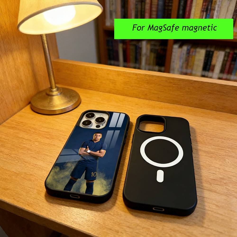 K-Kylian M-Mbappe Phone Case For iPhone17,16,15,14,13,12,11 Plus,Pro Magnetic with Magsafe Wireless Charging