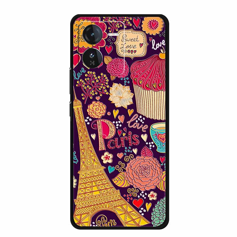 3D Emboss Case For Vivo iQOO Z9 x Phone Case Shockproof Black Silicone Soft Back Cover For Vivo iQOO Z9x Y37 Pro Case Z 9 x Capa