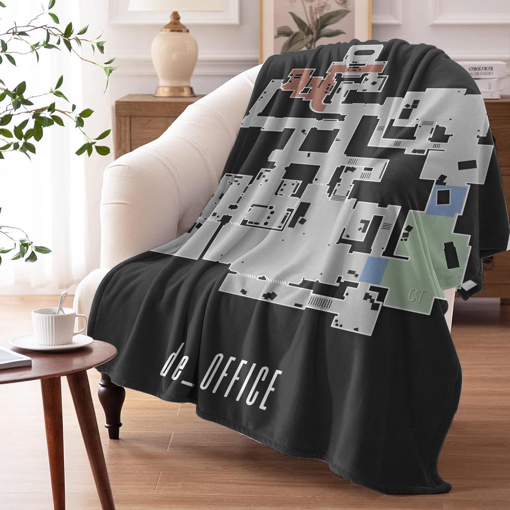 C-Counter Strike CS Go Throw Summer Lightweight Flannel Blanket Soft Breathable AC Throw for Sofa Bed Travel Cozy Nap