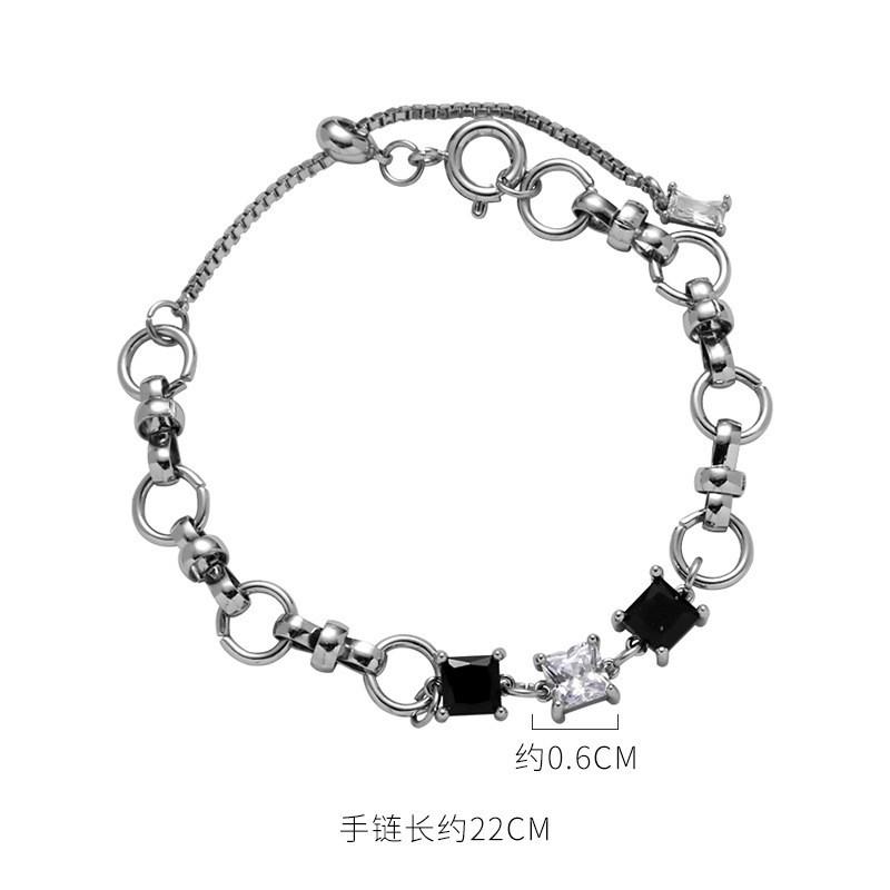 Square diamond bracelet wholesale original exquisite and simple hip-hop retro bracelet temperament jewelry