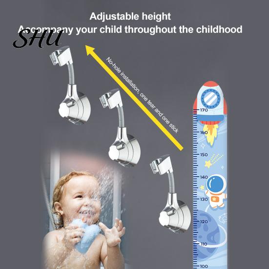 Adjustable Hand Shower Holder Easy Installation Waterproof Bracket Wall Mount Self-Adhesive for Home Lightweight Bathroom Accessory