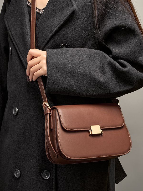 Hot Sale Genuine Leather Women's Small Square Shoulder Bag Fashionable Designer Minimalism Bag Tofu Bag Ladies Crossbody Bags