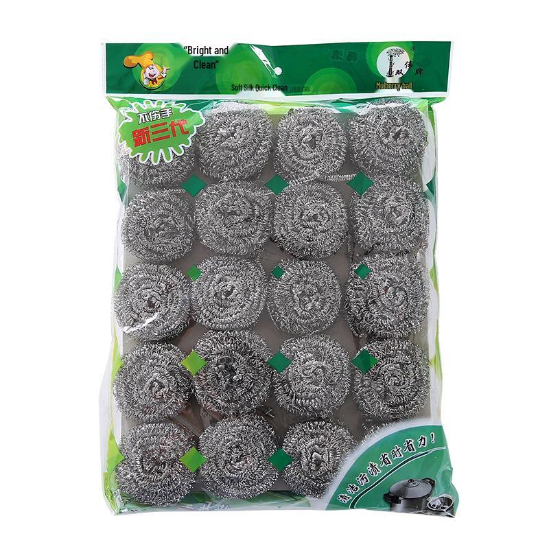 

Шарики из высокоцинковой стальной ваты - 20 штук для уборки кухни и дома Single Diameter: 6cm, Height: 4.5cm