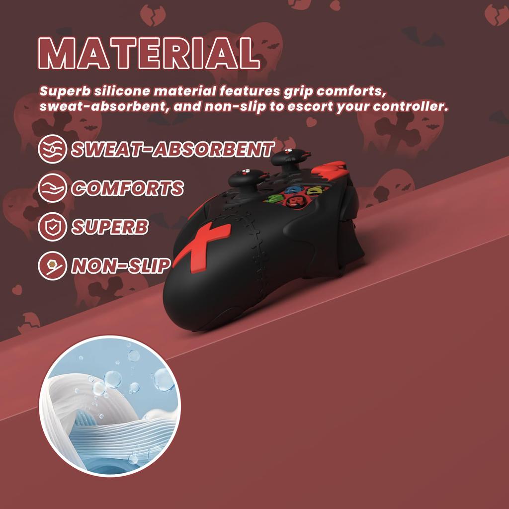 PlayVital Gothic Imp Series Cute Silicone Cover for Xbox Series X S Grip Silicone Silicone Protective Cover for Xbox Core Protective Includes Thumb