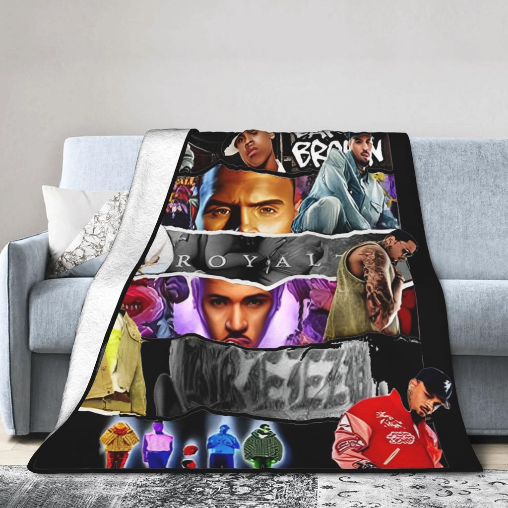 Chris Brown Breezy Bowl XX Tour 2025 Merch Decke Warm Gemütlich Flauschig Überwurfdecken für Sofa 50x60 Zoll Mehrere Größen Tagesdecke