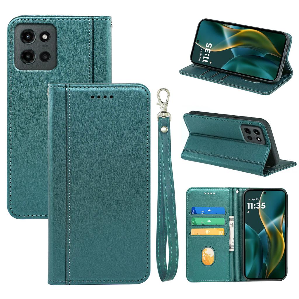 HX01 For Motorola Edge (2025) 5G Wallet Case Magnetic Closing PU Leather Phone Cover