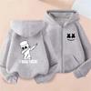 DJ Marshmello Print Kids Spring Autumn Pullover Zipper Hooded Sweatshirts 2-13 Years Boys Girls Fashion Casual Top Clothing