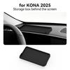 For Hyundai Kona 2025 Silicone Behind Screen ETC Tissue Storage Box Car Dashboard Organizer Interior Accessories