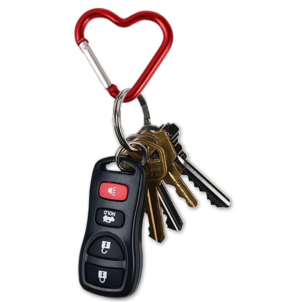 LIFKOME Carabiner Heart Shape Set of 20 10 Colors Aluminum