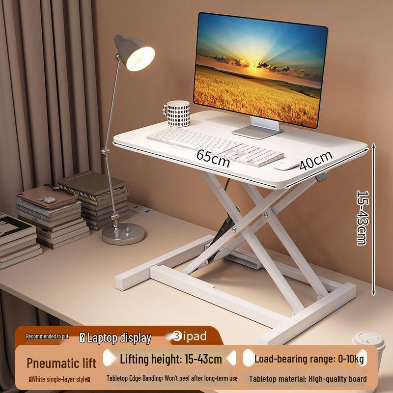 Adjustable Solid Wood Laptop Stand for Desktop and Office Desk