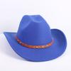 Popular European and American fashion OL style one-word cowboy hat men's and women's high-end top hat jazz hat felt hat