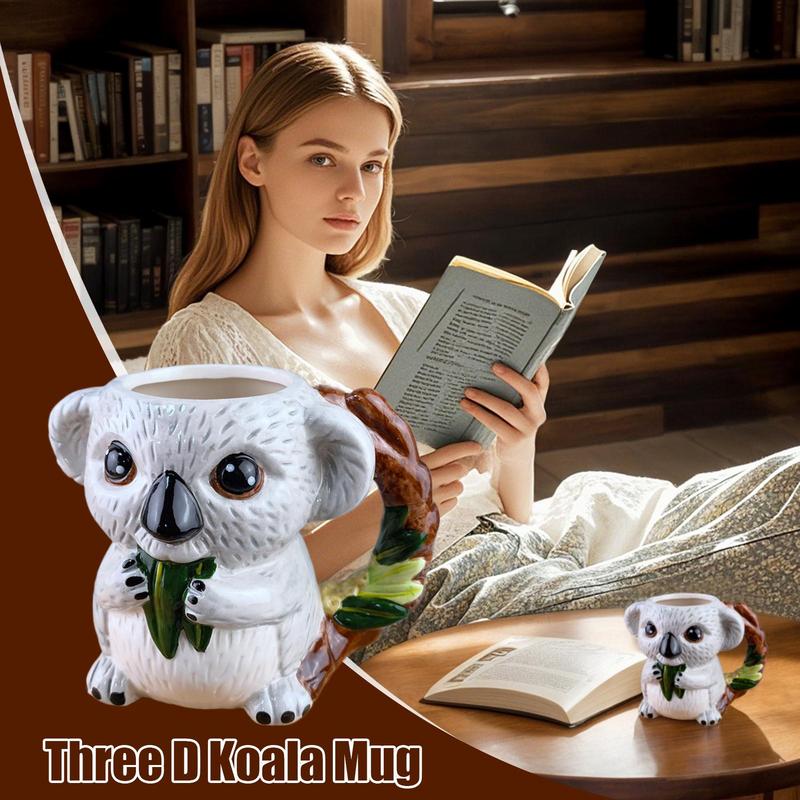 520ml Koala-förmige Keramiktasse Kaffee Milch Tee Tasse Trinkgeschirr Küchentasse Cappuccino-Tasse Tierförmige Haushaltstasse