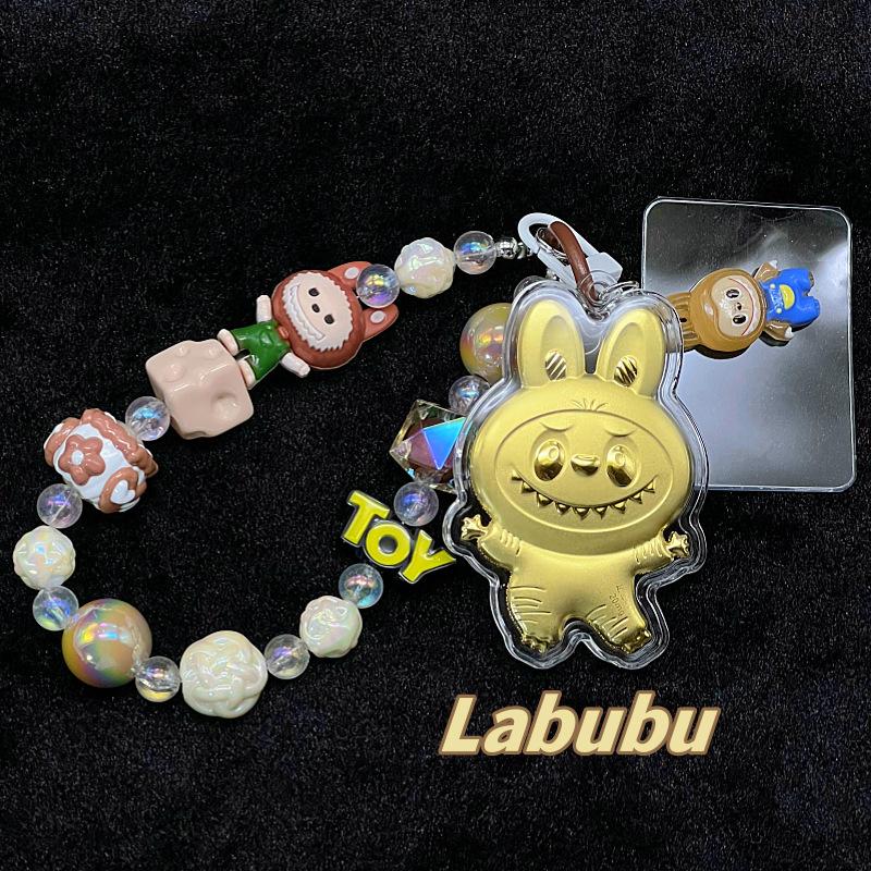 Golden Cartoon Cute Keychain Including Bracelet