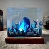 Godzilla Peripheral Night Light Model Ornaments Godzilla Atomic Breath Miniature Model Resin Epoxy Lamp Bedroom USB Atmosphere Light