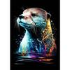 Pop Art Colorful Neon Animals DJ Music Poster Aesthetic Capybara Cat Dog Panda Rabbit Canvas Print Wall Art Mural Room Decor