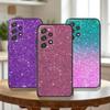 Pink Glitter Pattern Phone Case For Samsung Galaxy A73,31,32,72,41,53,52,71,22,5G,Note,J7,8,9 Soft Black Cover