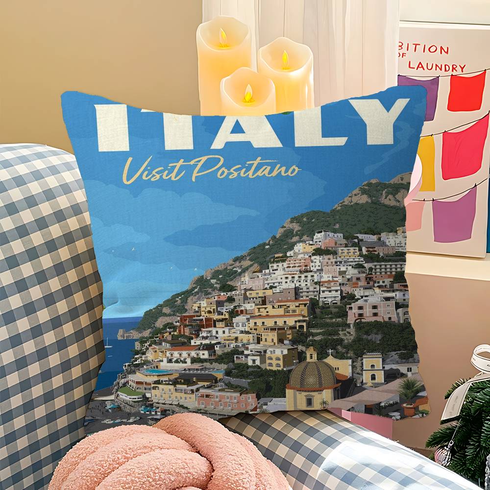 World Cities Travel Cushion Cover Pillowcase Upholstery Sofa Throw Pillow Home Decor Pillowcas