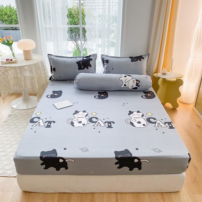 Queen Fitted Sheet King Size With Elastic Bed Cover For Double Bed Avocado Pattern Mattress Covers(no Pillowcase)