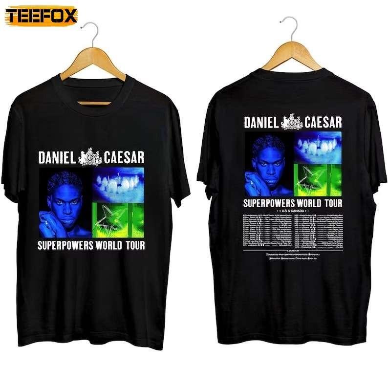 Daniel Caesar Superpowers World Tour 2023 Short-Sleeve T-Shirt Reprint CL723 XL