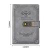 A5 200 stran Retro Kniha hesel se zámkem Diář Zahuštěná kniha kreativních rukou Student Poznámkový blok Psací potřeby Notebook Binder