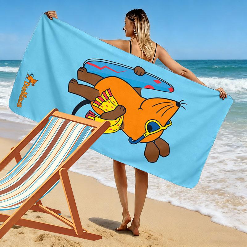 Die Maus Beach Towel, Large Soft Quick Dry Towel for Beach Camping Swimming