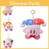 Sleep Hat Kirby Plush Keychain Adorable Short Plush Stuffed Toy Bag Accessory 12cm