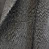 Aquascutum Made In Japan Herringbone Pattern Tailored Jacket 96A6 Gray Men's Used
