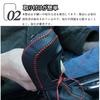 Hearsheng Genuine Leather Shift Knob Cover for Toyota Mark X 120 Series 2004 October Custom Interior Protects Against Easy Design with Red (Mark X)