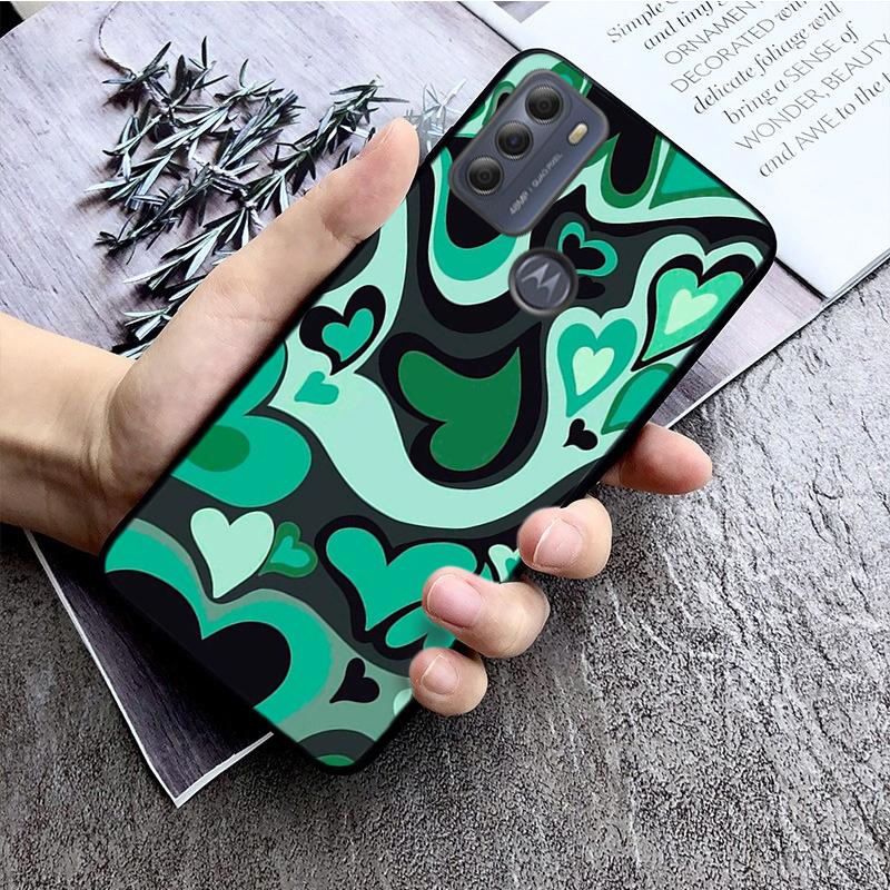 Latte Love Kaffe Hjerte Deksel for Motorola Moto Edge 20 Edge 20 Lite E7 Power E40 E20 One Action G10 G Play G22 G52 G60 E32 G8