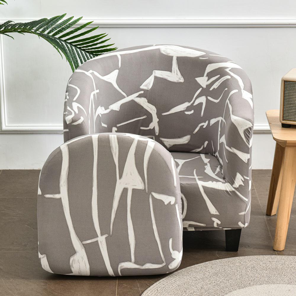 Semi-Circular Club Chair Protective Sofa Cover
