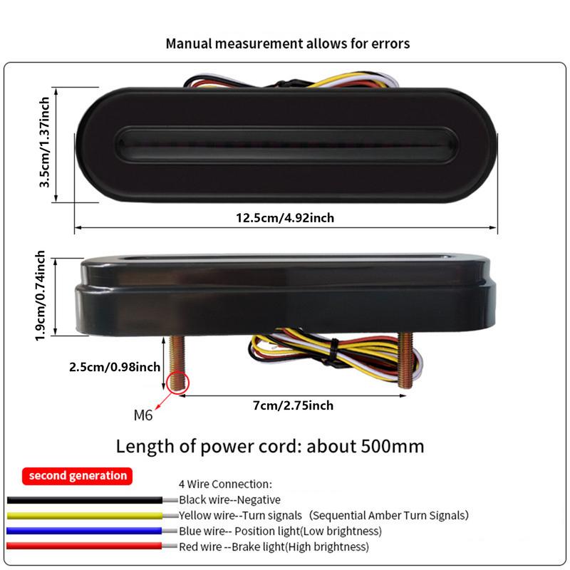 LED Brake Lights Cargo Trailer Lights High Brightness Trailer Running Lights Turn Signal Light Efficient LED Stop Turn Tail