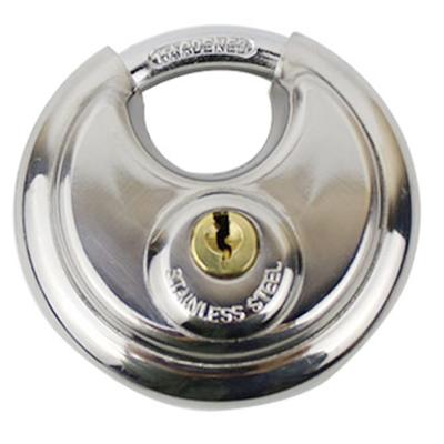 Stainless Steel Discus Lock High Accuracy Corrosion Resistant Padlock with Key for Warehouses